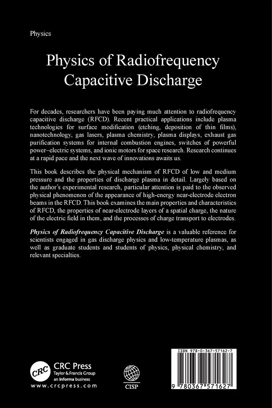 Rückseite: 9780367571627 | Physics of Radiofrequency Capacitive Discharge | V. P. Savinov | Buch