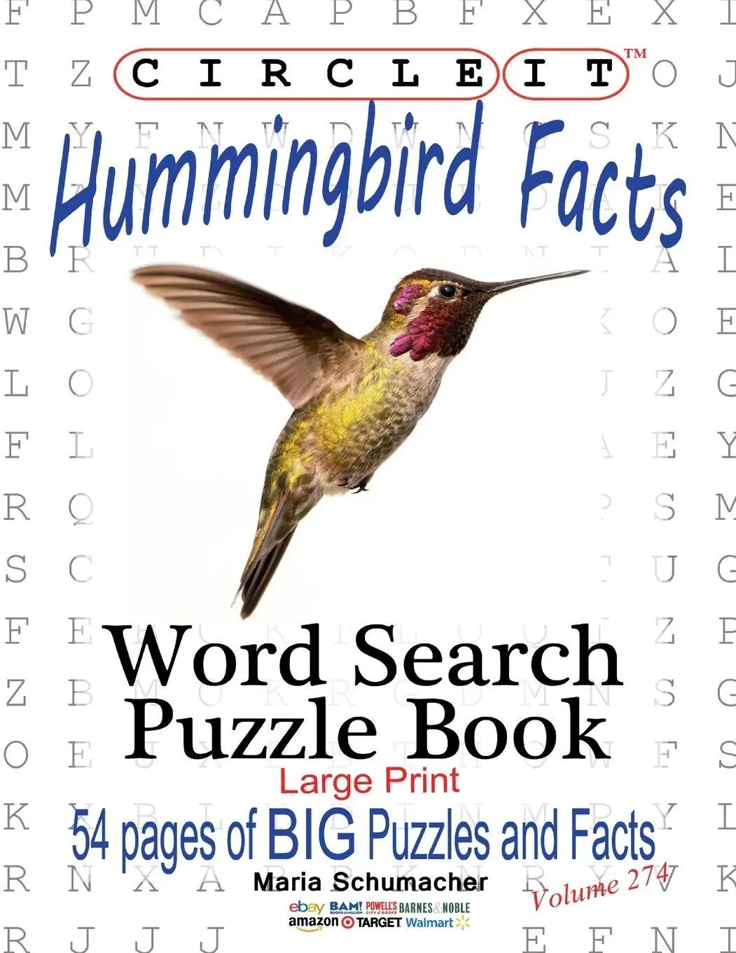 Cover: 9781950961627 | Circle It, Hummingbird Facts, Word Search, Puzzle Book | Llc (u. a.)
