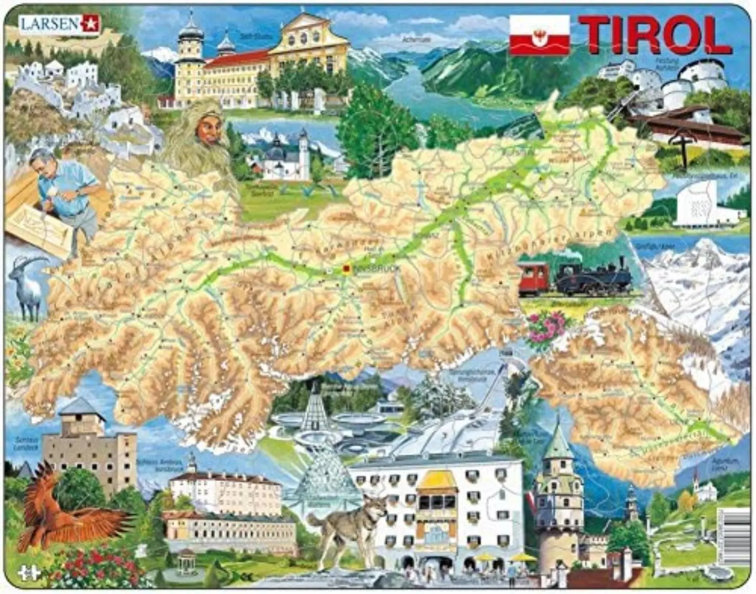 Cover: 7023852111727 | Puzzle - Tirol (physisch) | Puzzle | 2022 | Larsen | EAN 7023852111727