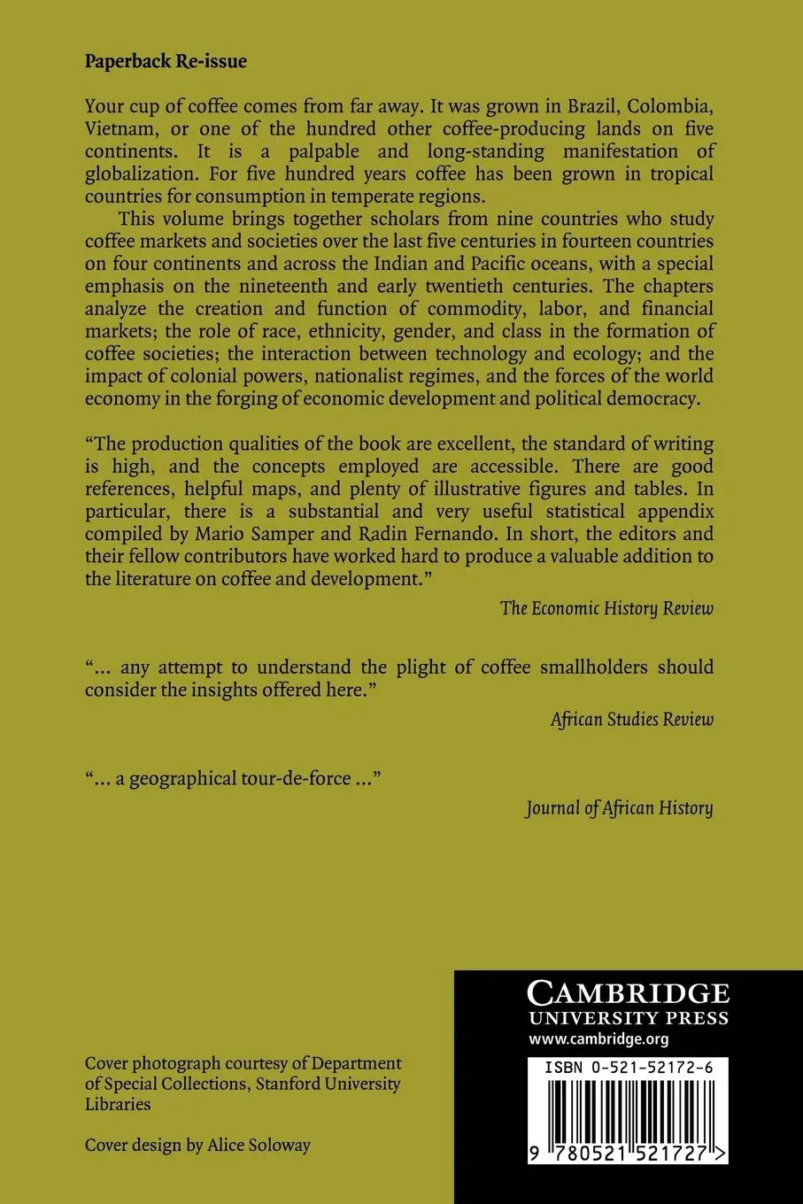 Rückseite: 9780521521727 | The Global Coffee Economy in Africa, Asia, and Latin America, 1500...