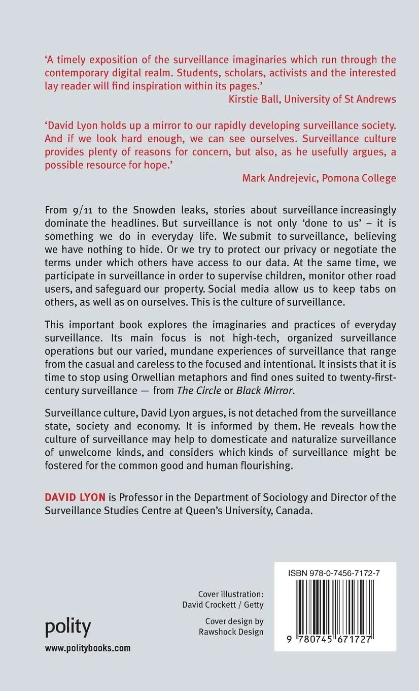 Rückseite: 9780745671727 | The Culture of Surveillance | Watching as a Way of Life | David Lyon