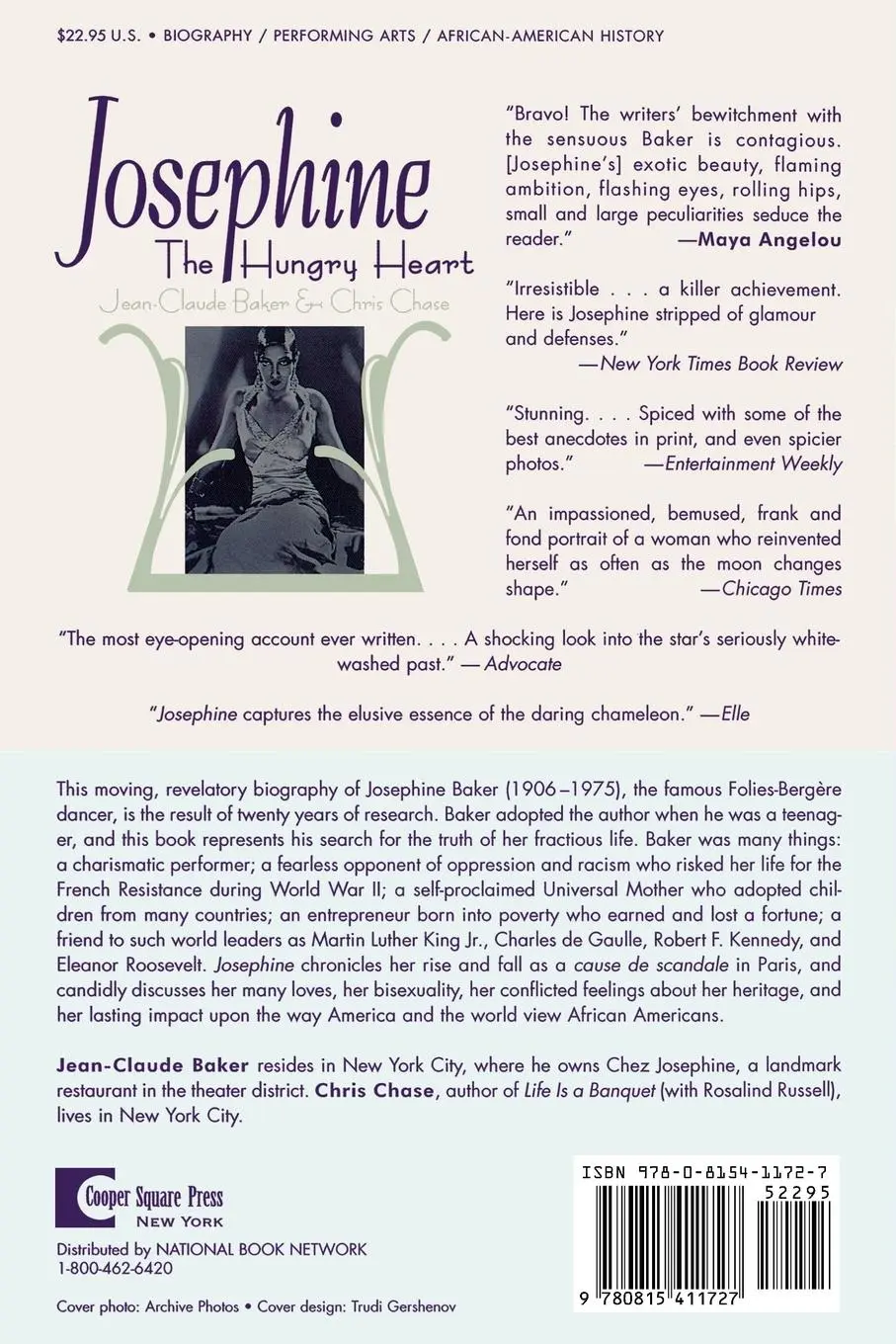 Rückseite: 9780815411727 | Josephine Baker | The Hungry Heart | Jean-Claude Baker (u. a.) | Buch