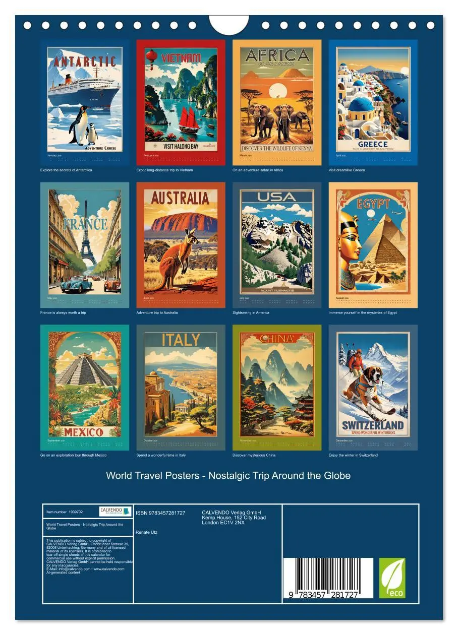 Bild: 9783457281727 | World Travel Posters - Nostalgic Trip Around the Globe (Wall...