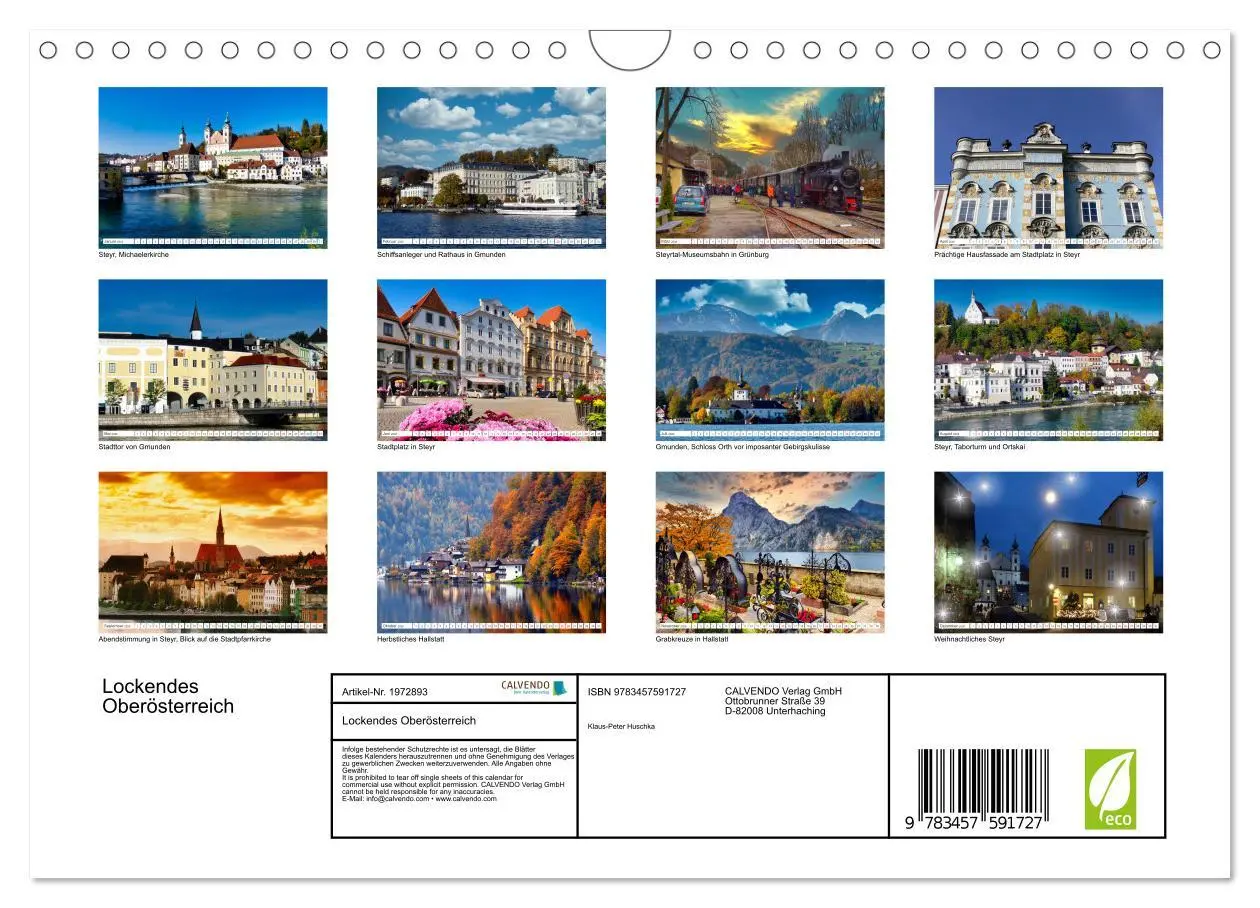 Bild: 9783457591727 | Lockendes Oberösterreich (Wandkalender 2026 DIN A4 quer), CALVENDO...