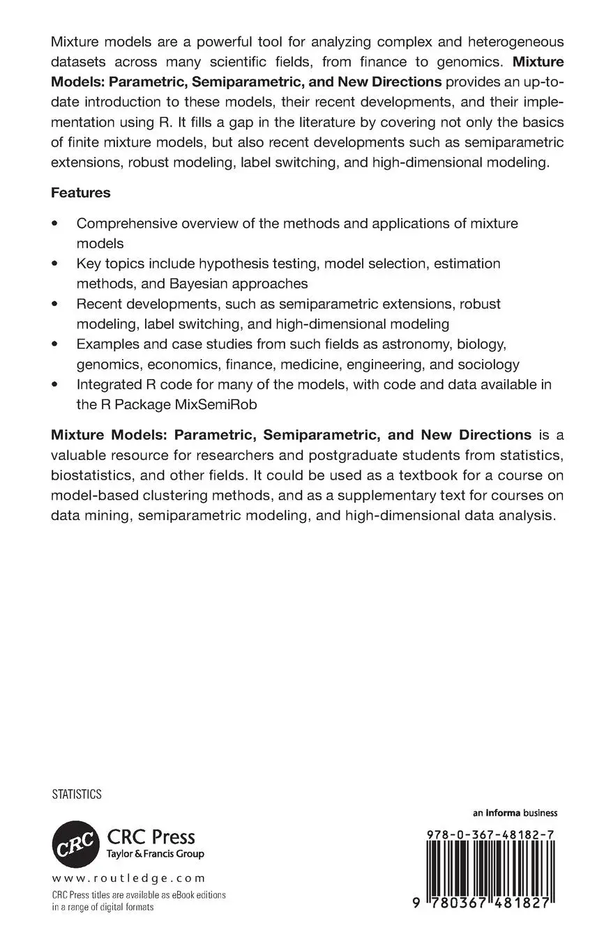 Rückseite: 9780367481827 | Mixture Models | Parametric, Semiparametric, and New Directions | Buch
