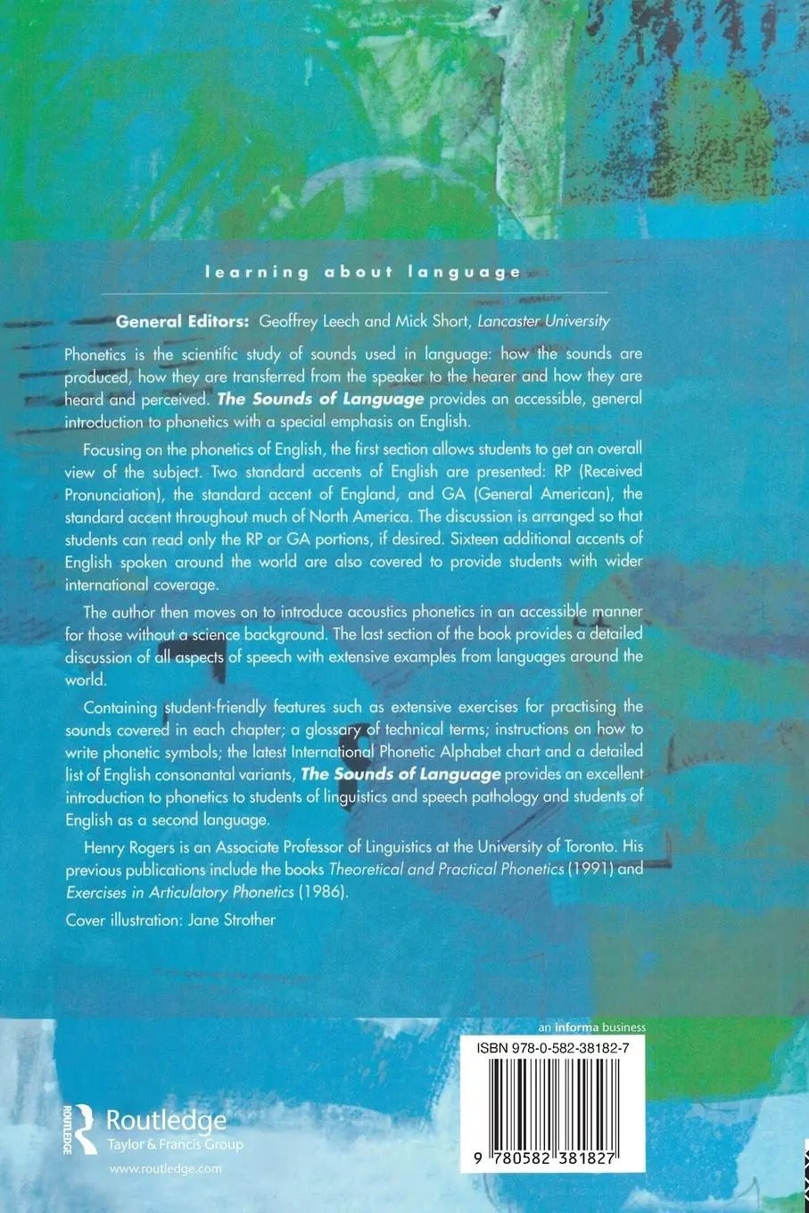 Rückseite: 9780582381827 | The Sounds of Language | An Introduction to Phonetics | Henry Rogers