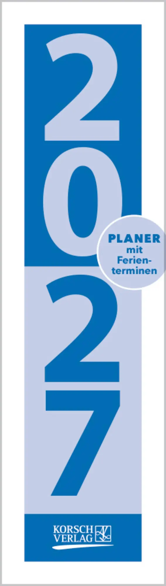 Cover: 9783819301827 | Streifenplaner Mini Blau 2027 | Verlag Korsch | Kalender | 13 S.