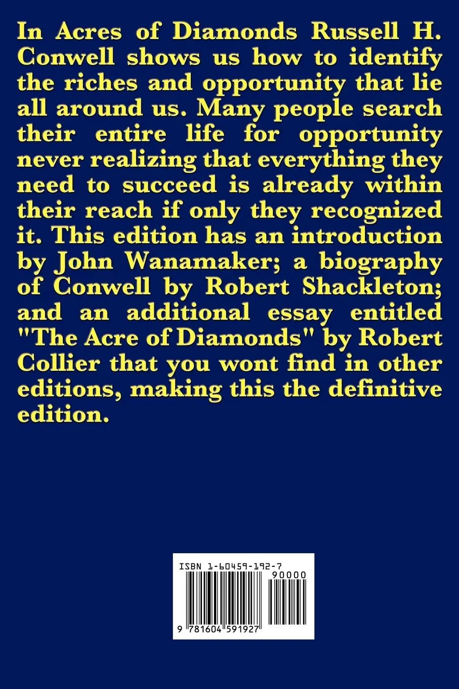 Rückseite: 9781604591927 | Acres of Diamonds | Russell H. Conwell | Taschenbuch | Englisch | 2008