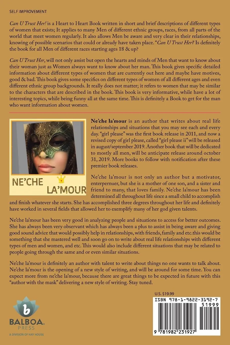 Rückseite: 9781982231927 | Can You Trust Her? | Ne'Che La'Mour | Taschenbuch | Englisch | 2020
