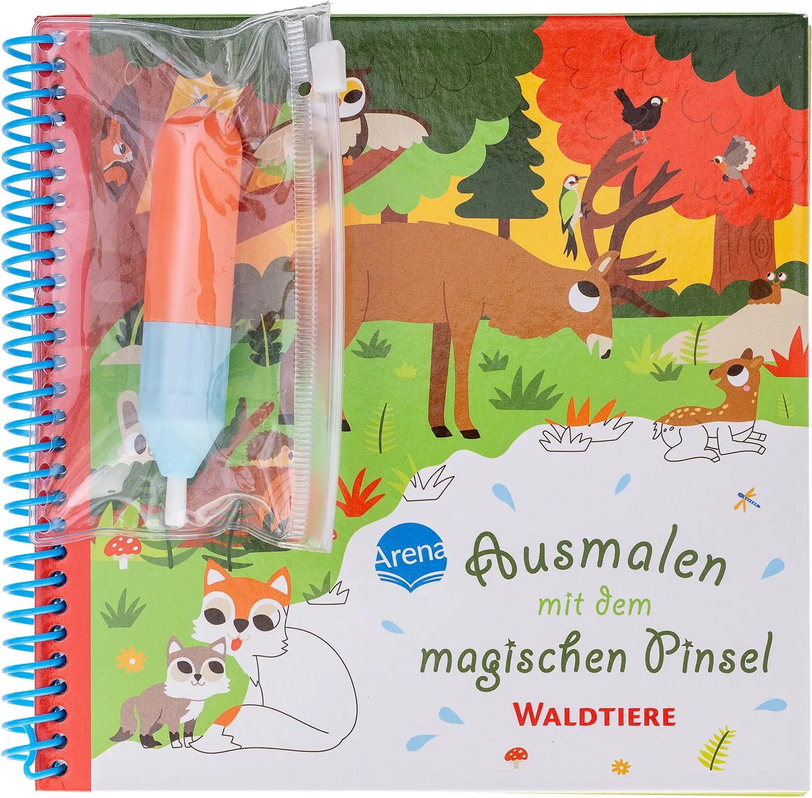 Cover: 9783401721927 | Ausmalen mit dem magischen Pinsel. Waldtiere | Sandra Meyer | Buch