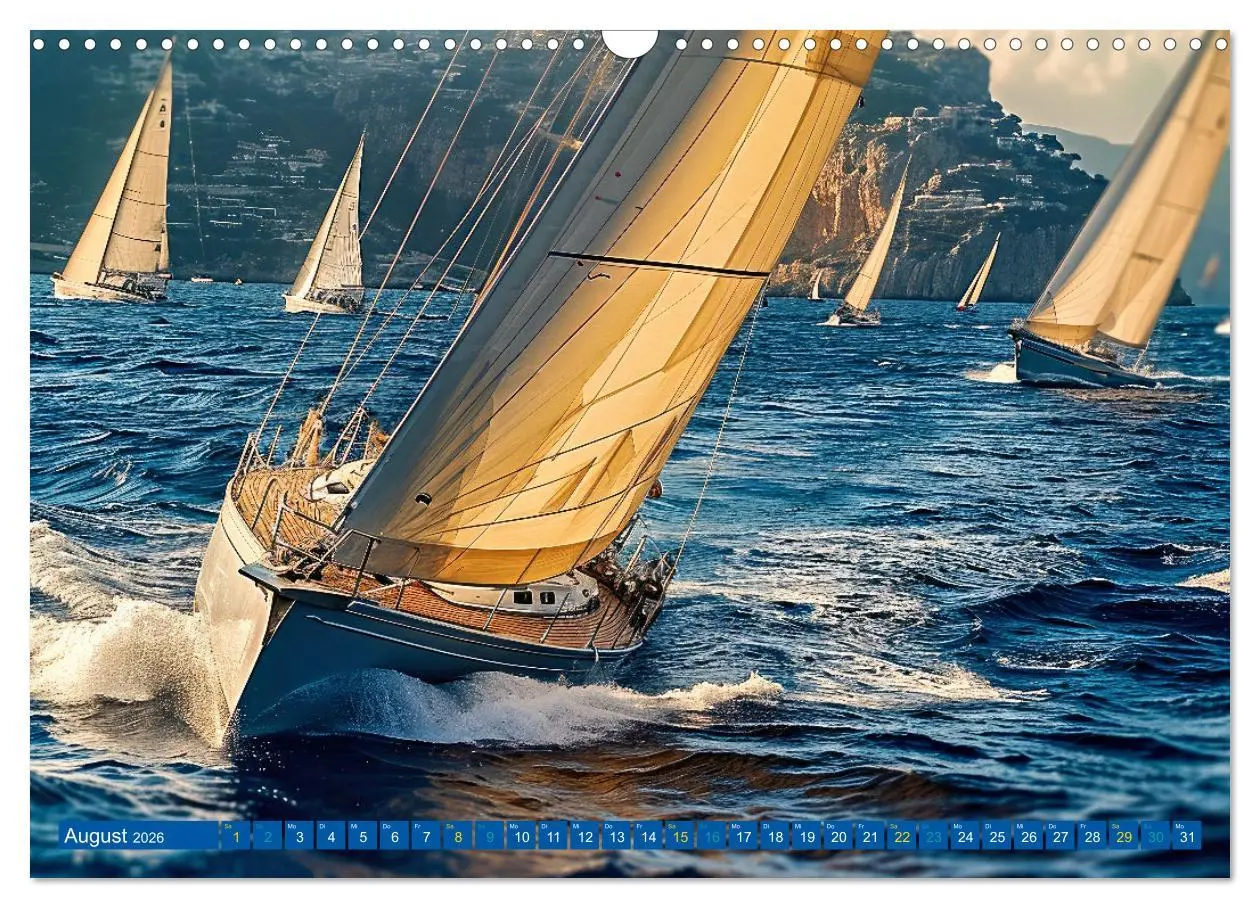 Bild: 9783457401927 | Mit dem Wind um die Welt - segeln (Wandkalender 2026 DIN A3 quer),...