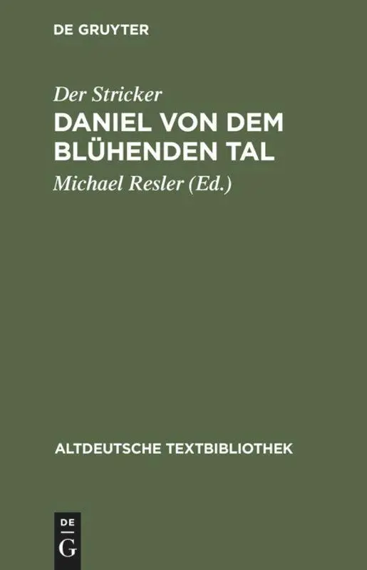 Cover: 9783484201927 | Daniel von dem Blühenden Tal | Der Stricker | Buch | Deutsch | 1995
