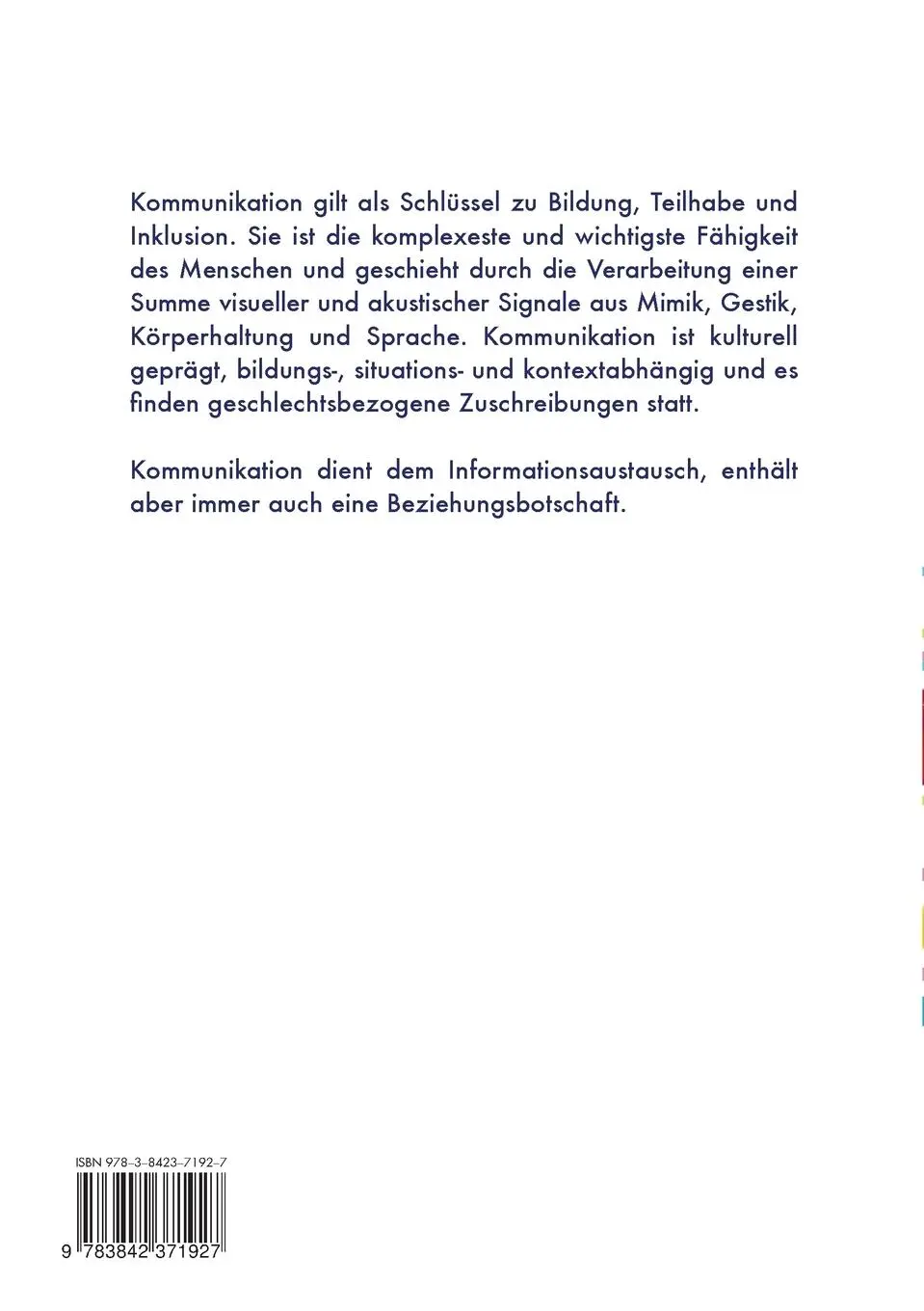 Rückseite: 9783842371927 | Mitteilen - Zuhören - Verstehen | Hans-Peter Färber | Taschenbuch