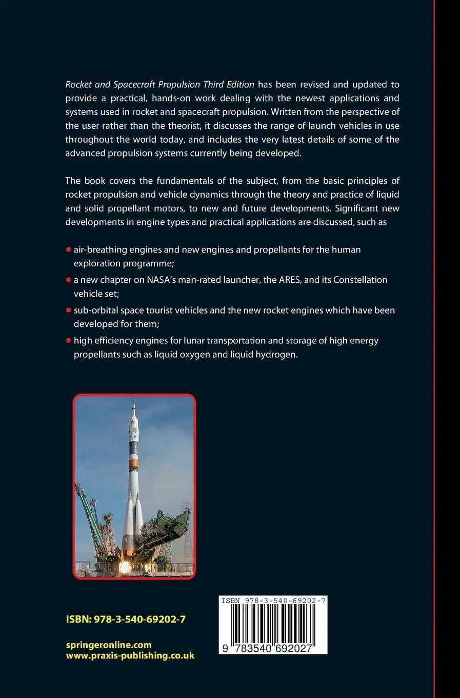 Rückseite: 9783540692027 | Rocket and Spacecraft Propulsion | Martin J. L. Turner | Buch | xxvi