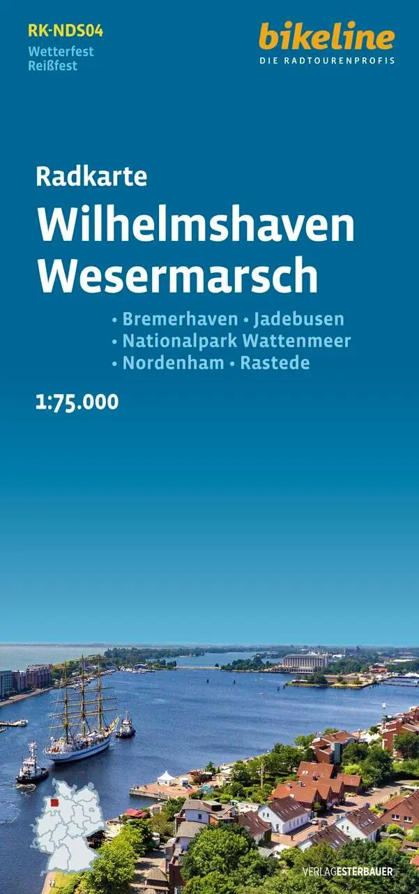 Cover: 9783711102027 | Radkarte Wilhelmshaven, Wesermarsch | 1:75.000, wetterfest, | Verlag