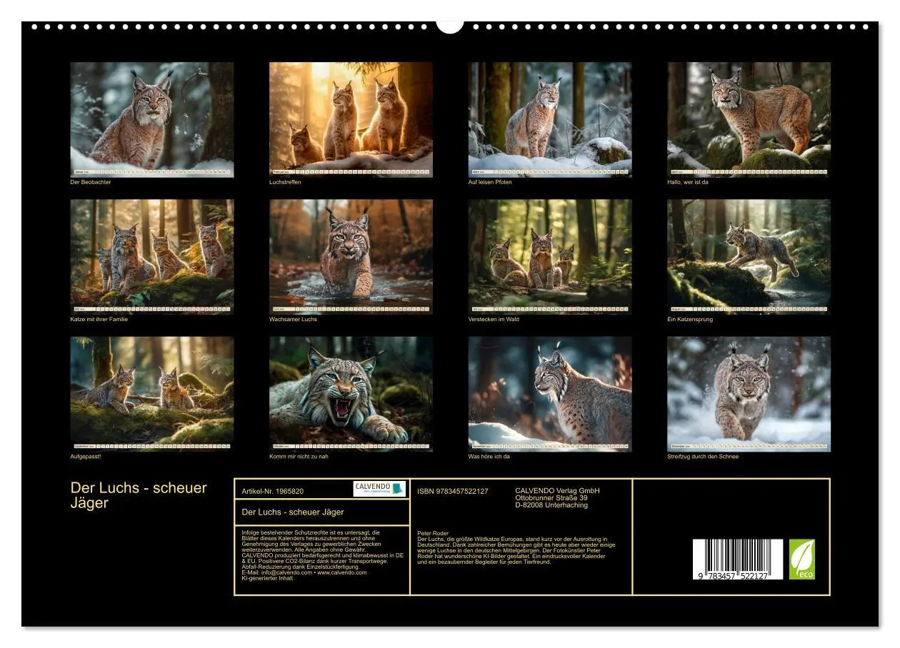 Bild: 9783457522127 | Der Luchs - scheuer Jäger (hochwertiger Premium Wandkalender 2026...