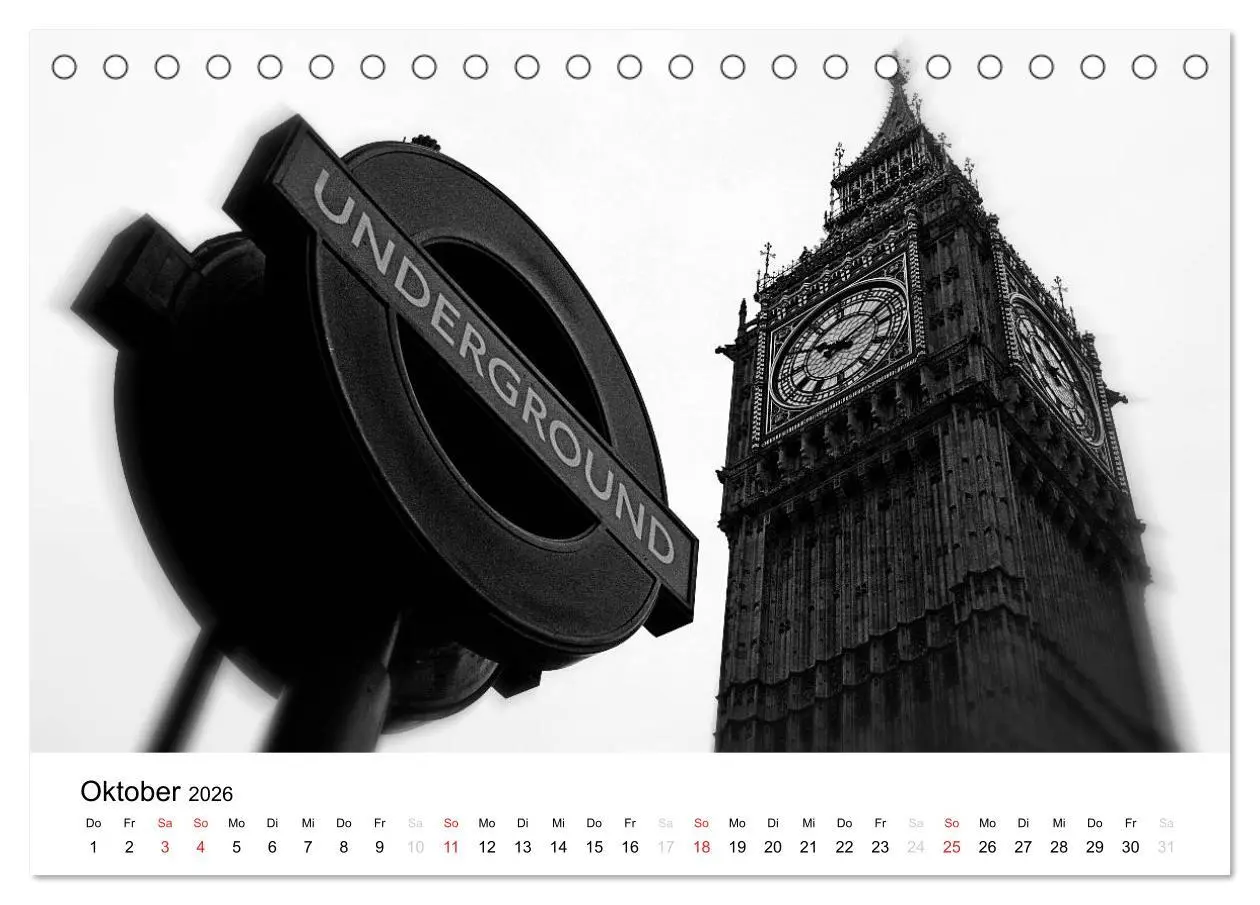 Bild: 9783516162127 | London (Tischkalender 2026 DIN A5 quer), CALVENDO Monatskalender