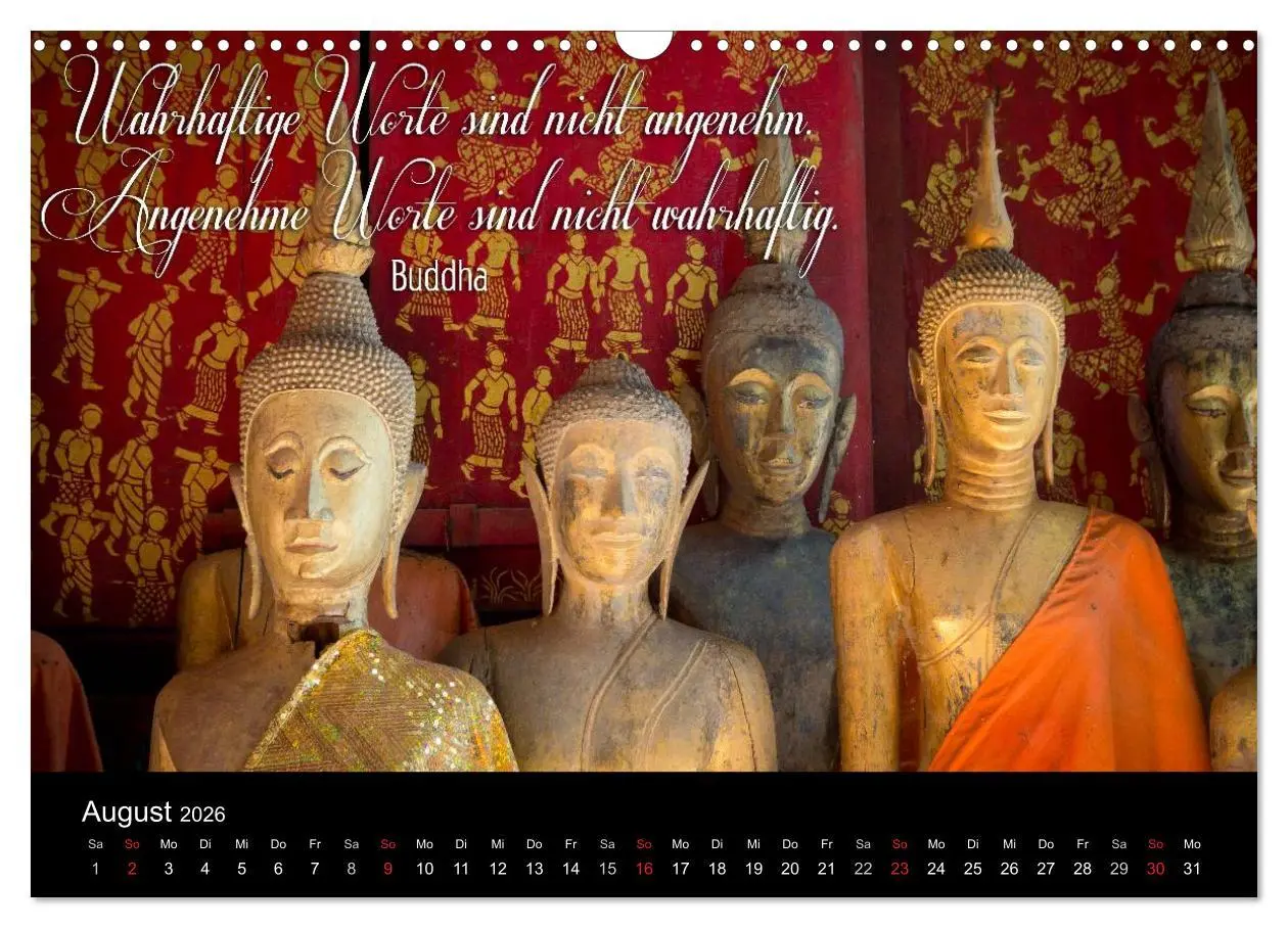 Bild: 9783516232127 | Buddhistische Weisheiten (Wandkalender 2026 DIN A3 quer), CALVENDO...