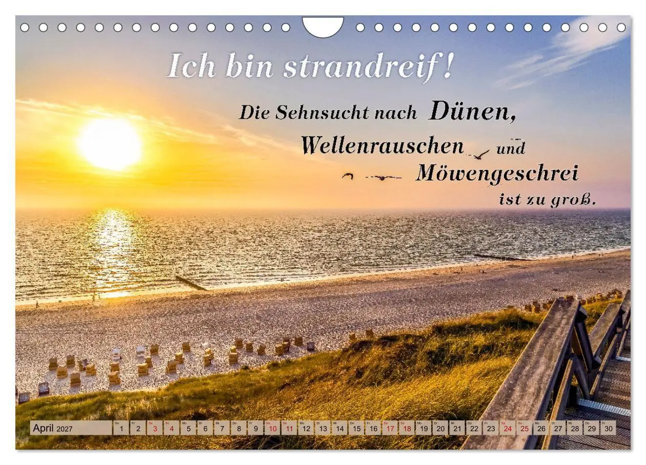 Bild: 9783569492127 | Sehnsucht zum Meer (Wandkalender 2027 DIN A4 quer), CALVENDO...