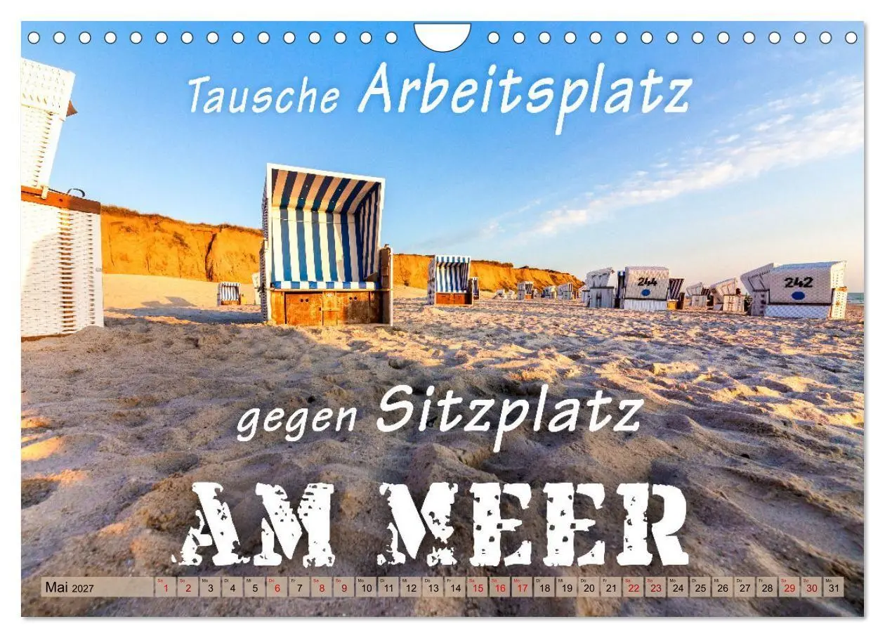 Bild: 9783569492127 | Sehnsucht zum Meer (Wandkalender 2027 DIN A4 quer), CALVENDO...