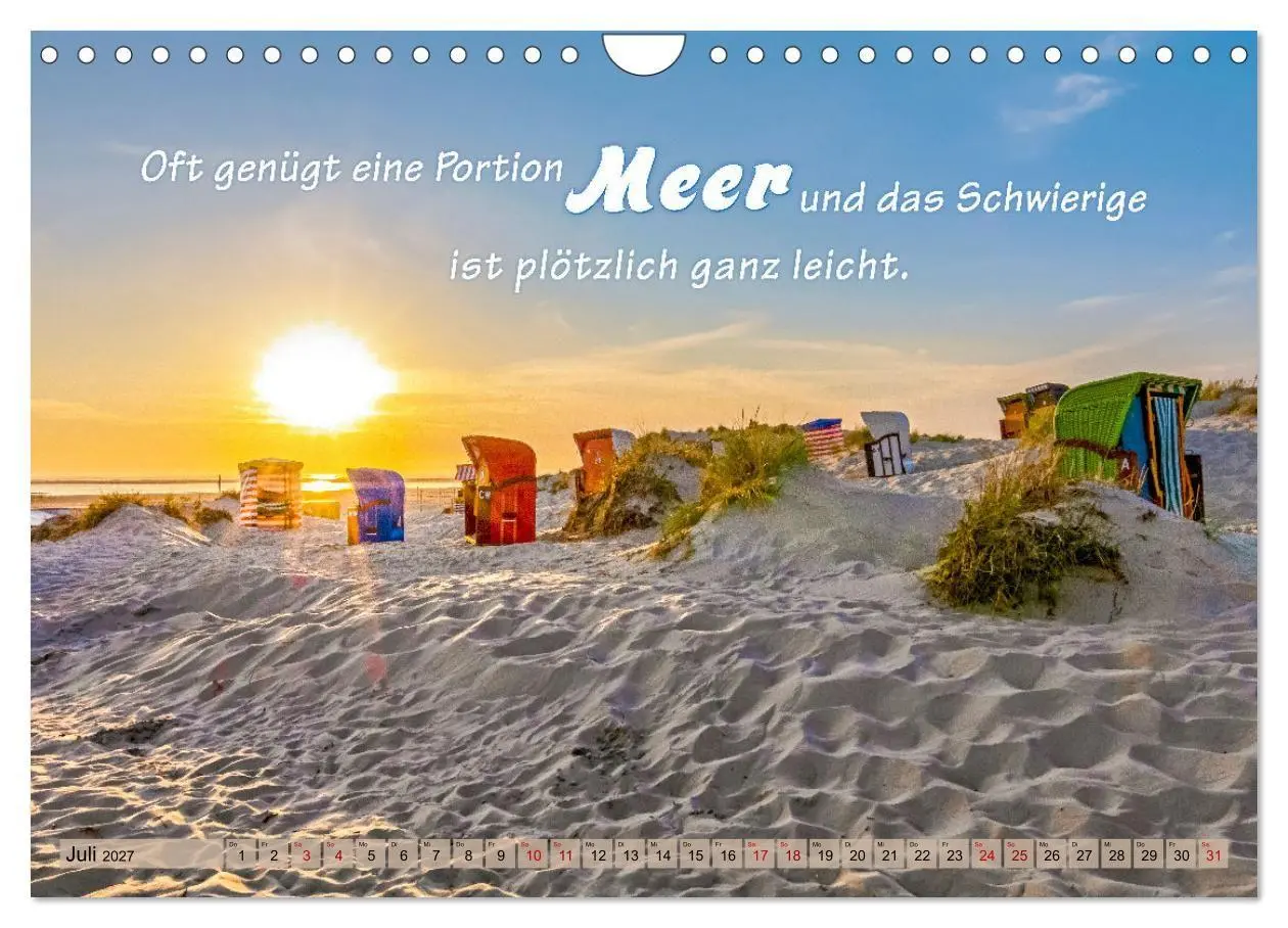Bild: 9783569492127 | Sehnsucht zum Meer (Wandkalender 2027 DIN A4 quer), CALVENDO...