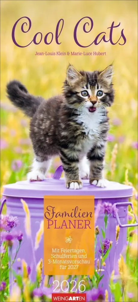 Cover: 9783839902127 | Cool Cats Familienplaner 2026 | Marie-Luce Hubert | Kalender | 15 S.