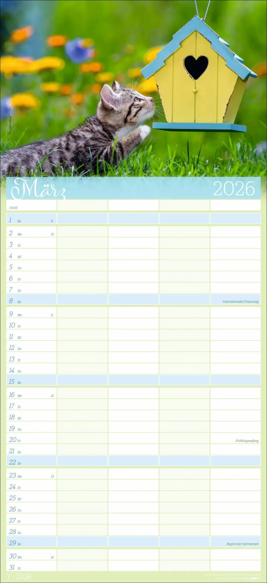 Bild: 9783839902127 | Cool Cats Familienplaner 2026 | Marie-Luce Hubert | Kalender | 15 S.