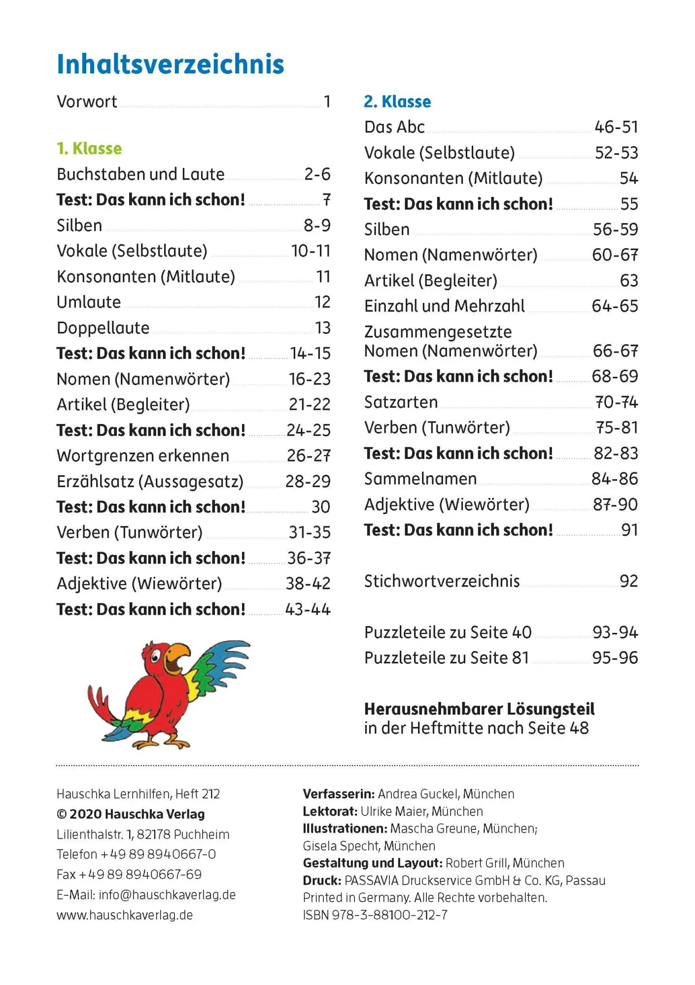 Bild: 9783881002127 | Grammatik Deutsch 1./2. Klasse | Andrea Guckel | Broschüre | 112 S.