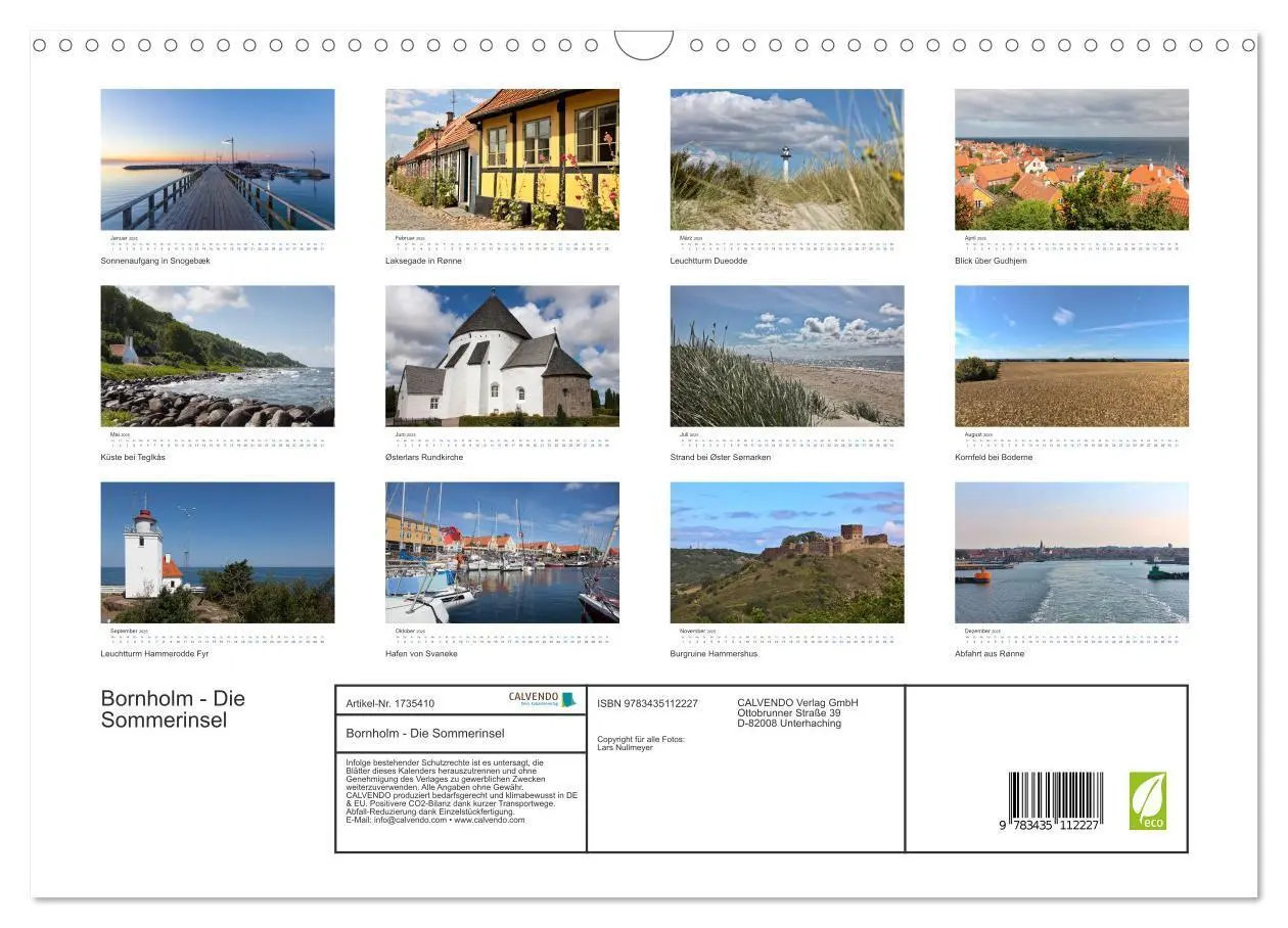 Bild: 9783435112227 | Bornholm - Die Sommerinsel (Wandkalender 2025 DIN A3 quer),...