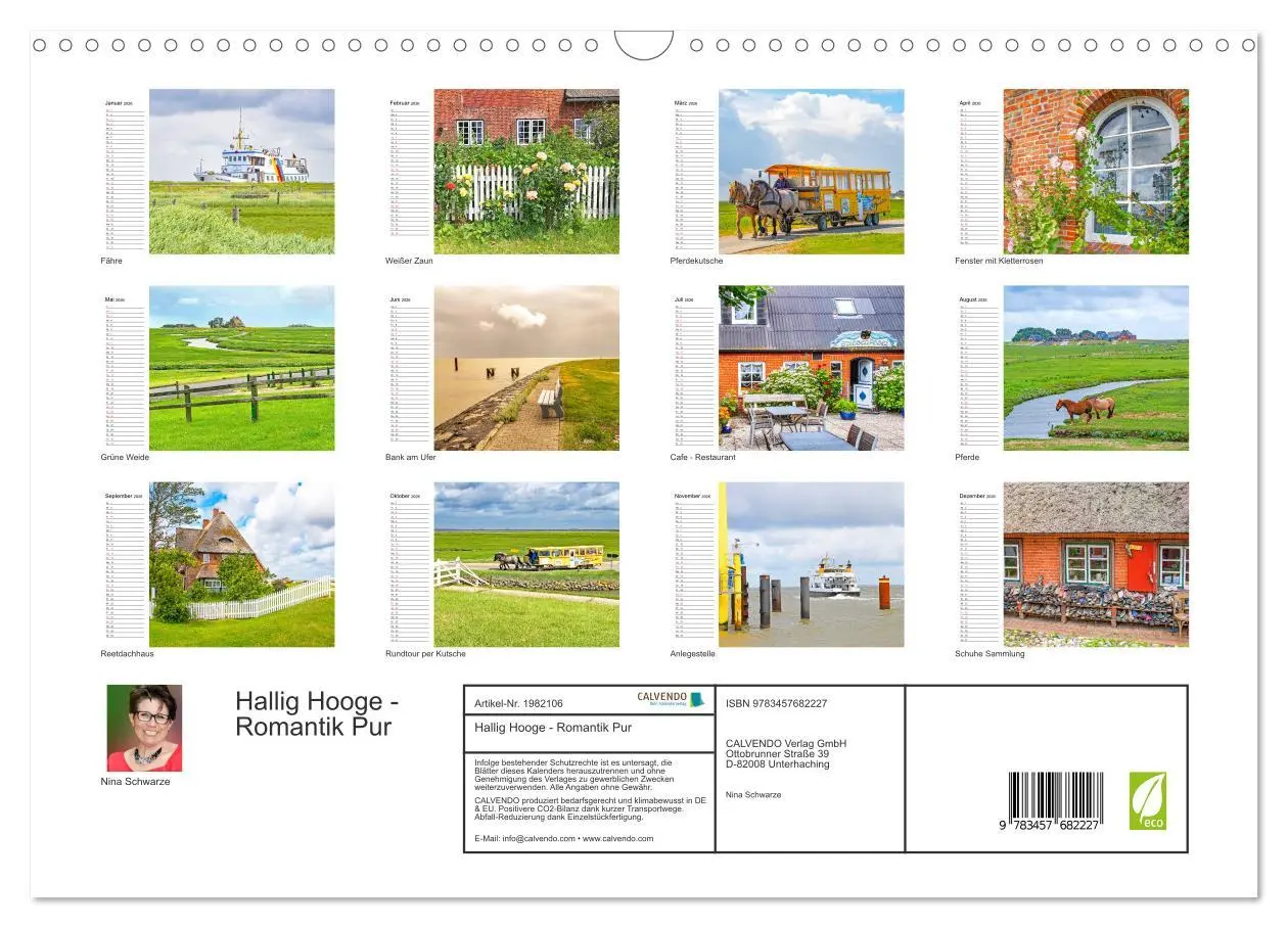 Bild: 9783457682227 | Hallig Hooge - Romantik Pur (Wandkalender 2026 DIN A3 quer),...