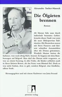 Cover: 9783924652227 | Die Ölgärten brennen | Roman | Alexander Sacher-Masoch (u. a.) | Buch