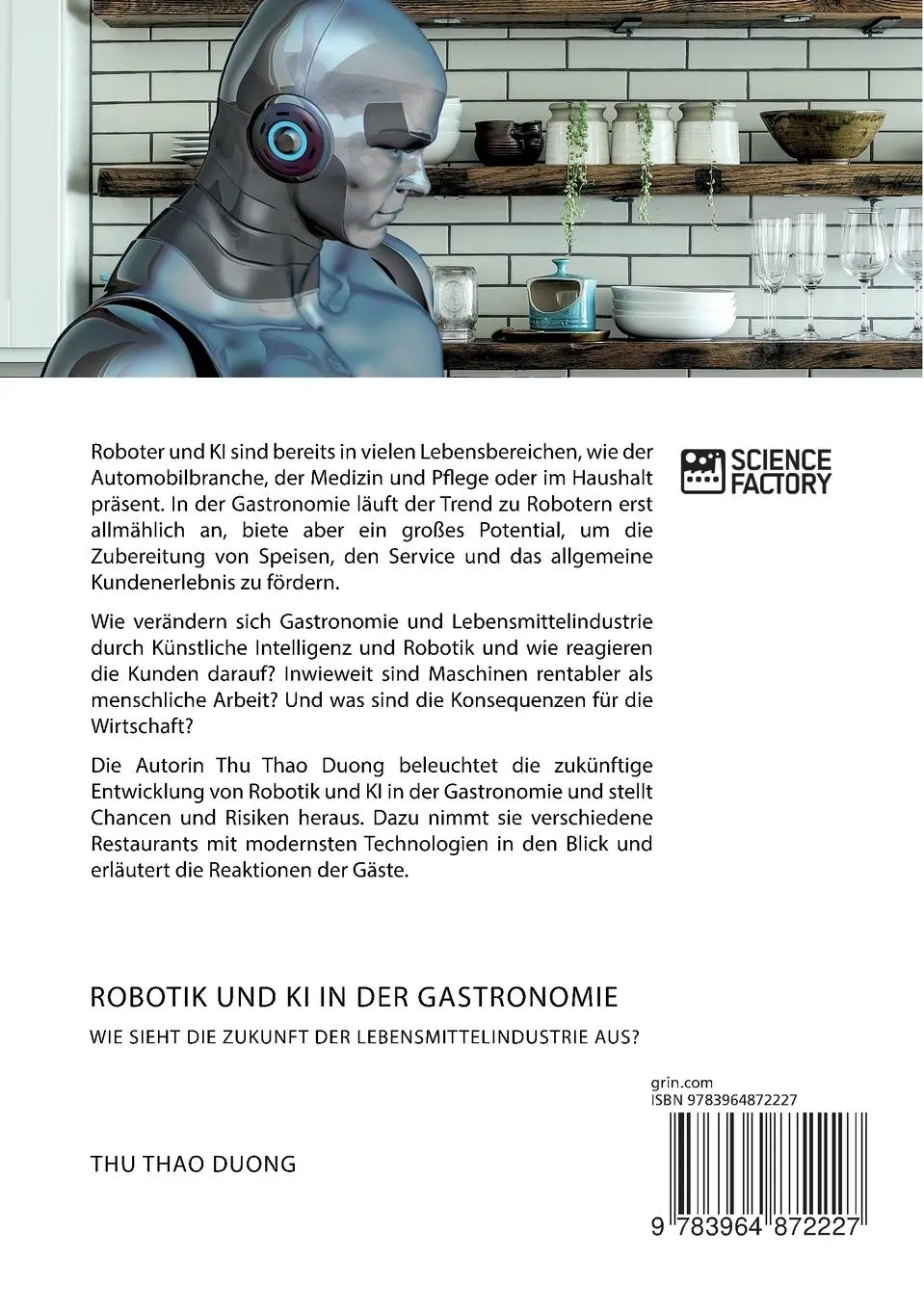 Rückseite: 9783964872227 | Robotik und KI in der Gastronomie. Wie sieht die Zukunft der...