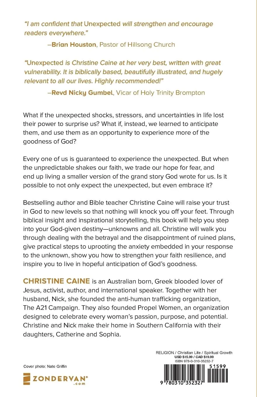 Rückseite: 9780310352327 | Unexpected | Christine Caine | Taschenbuch | Kartoniert / Broschiert