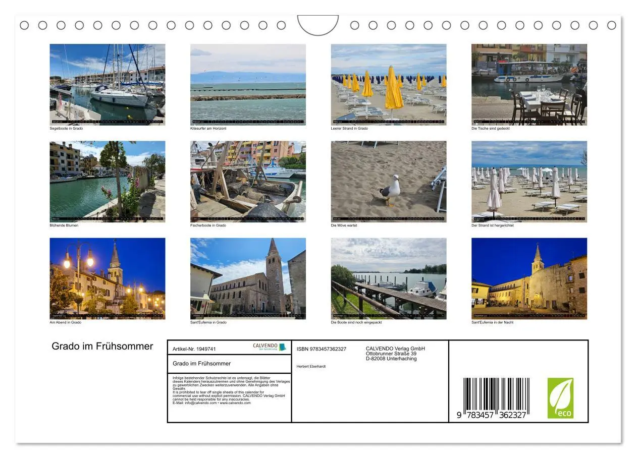 Bild: 9783457362327 | Grado im Frühsommer (Wandkalender 2026 DIN A4 quer), CALVENDO...