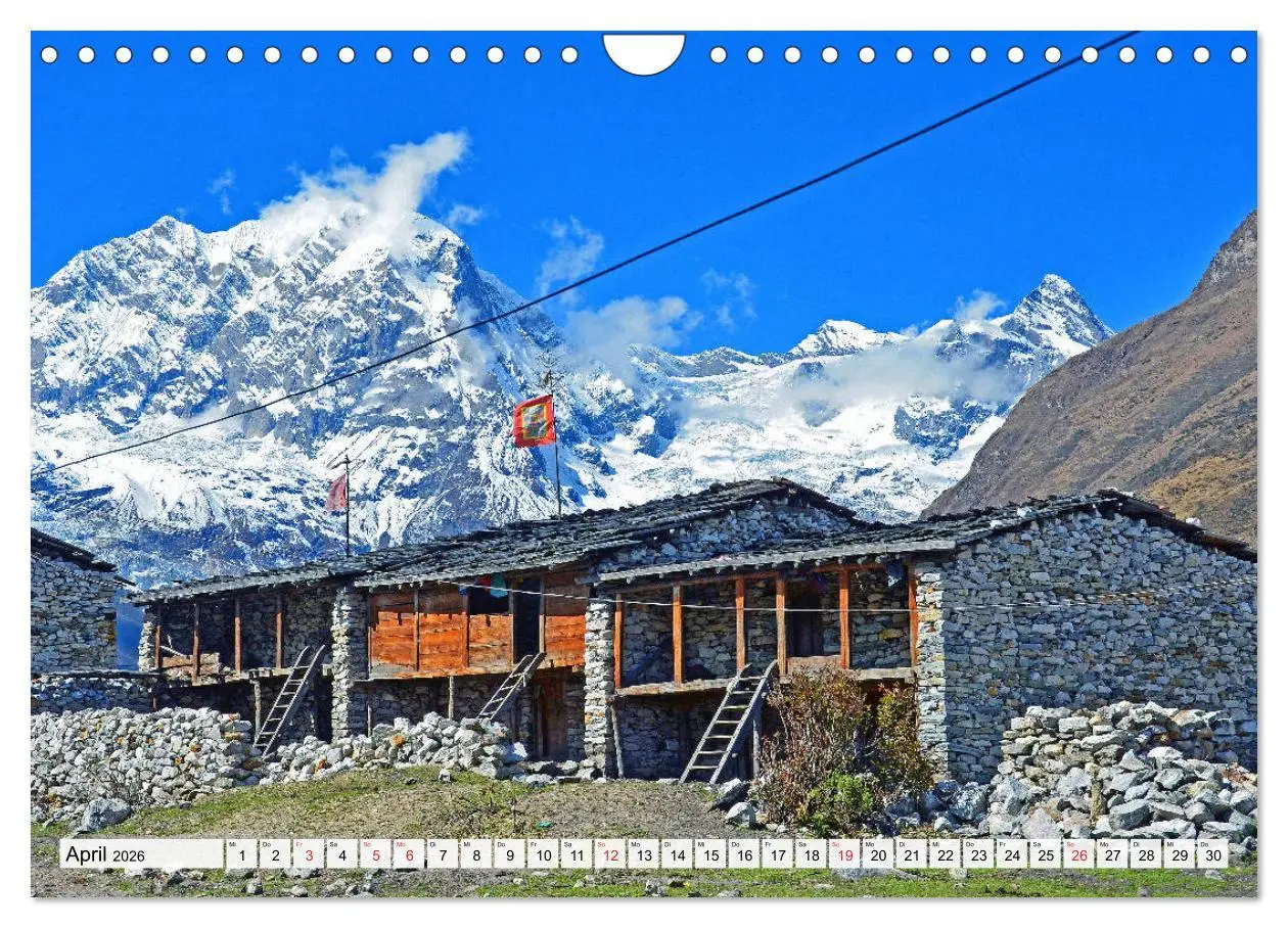 Bild: 9783457812327 | NEPAL, die Umrundung des Manaslu (Wandkalender 2026 DIN A4 quer),...