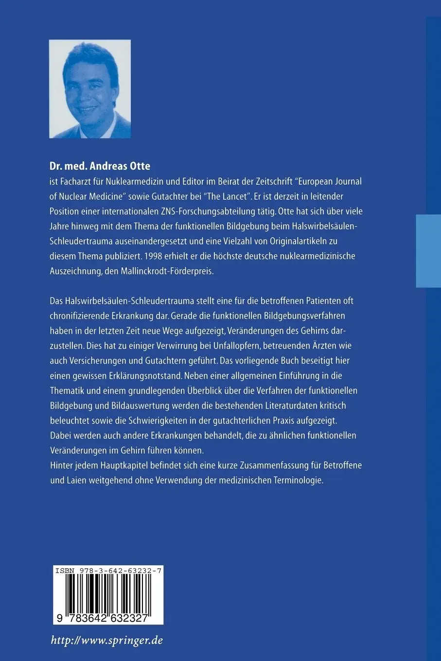 Rückseite: 9783642632327 | Das Halswirbelsäulen-Schleudertrauma | Andreas Otte | Taschenbuch