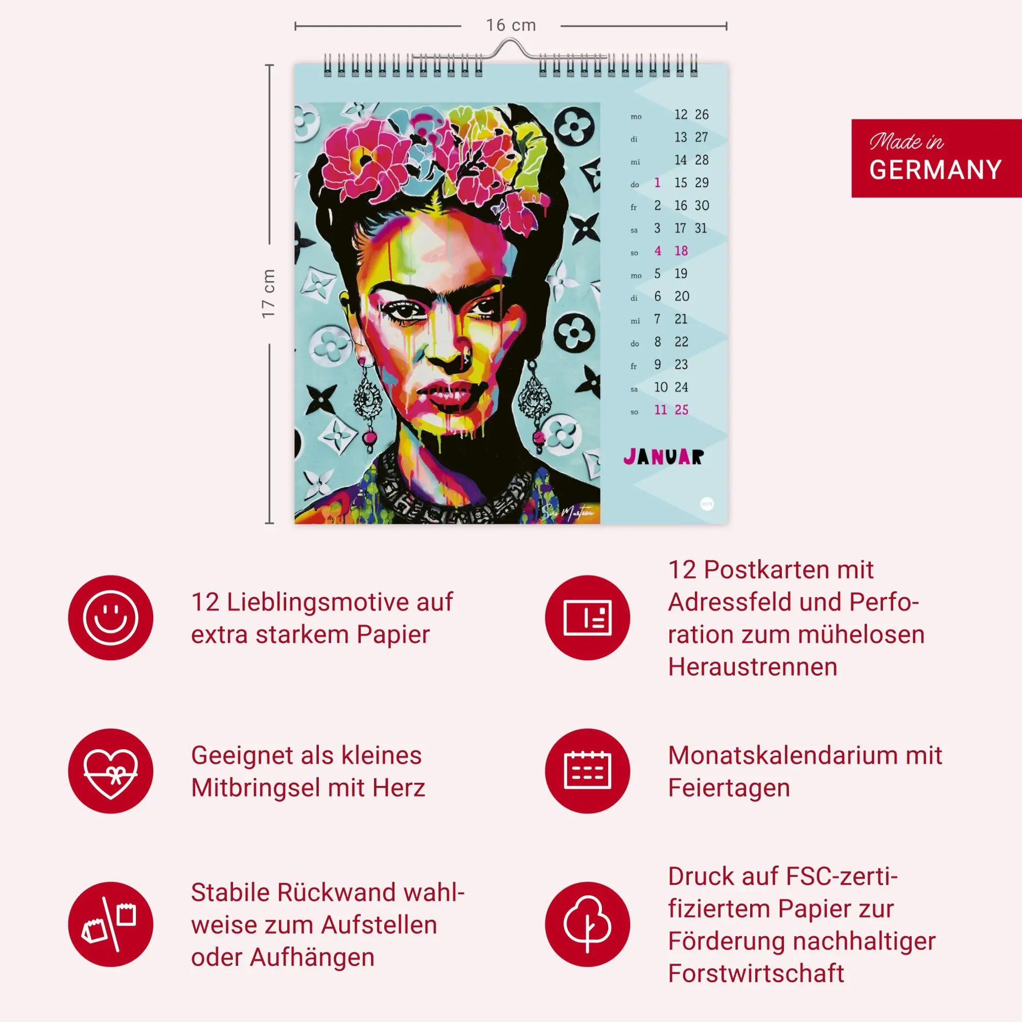 Bild: 9783756412327 | Frida Postkartenkalender 2026 | Kalender | Postkartenkalender Heye