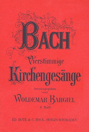 Cover: 9790202502327 | 275 Vierstimmige Kirchengesangevol 8 N 207-275 | Johann Sebastian Bach