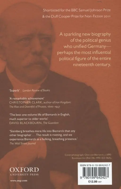Rückseite: 9780199642427 | Bismarck | A Life | Steinberg | Taschenbuch | 583 S. | Englisch | 2012