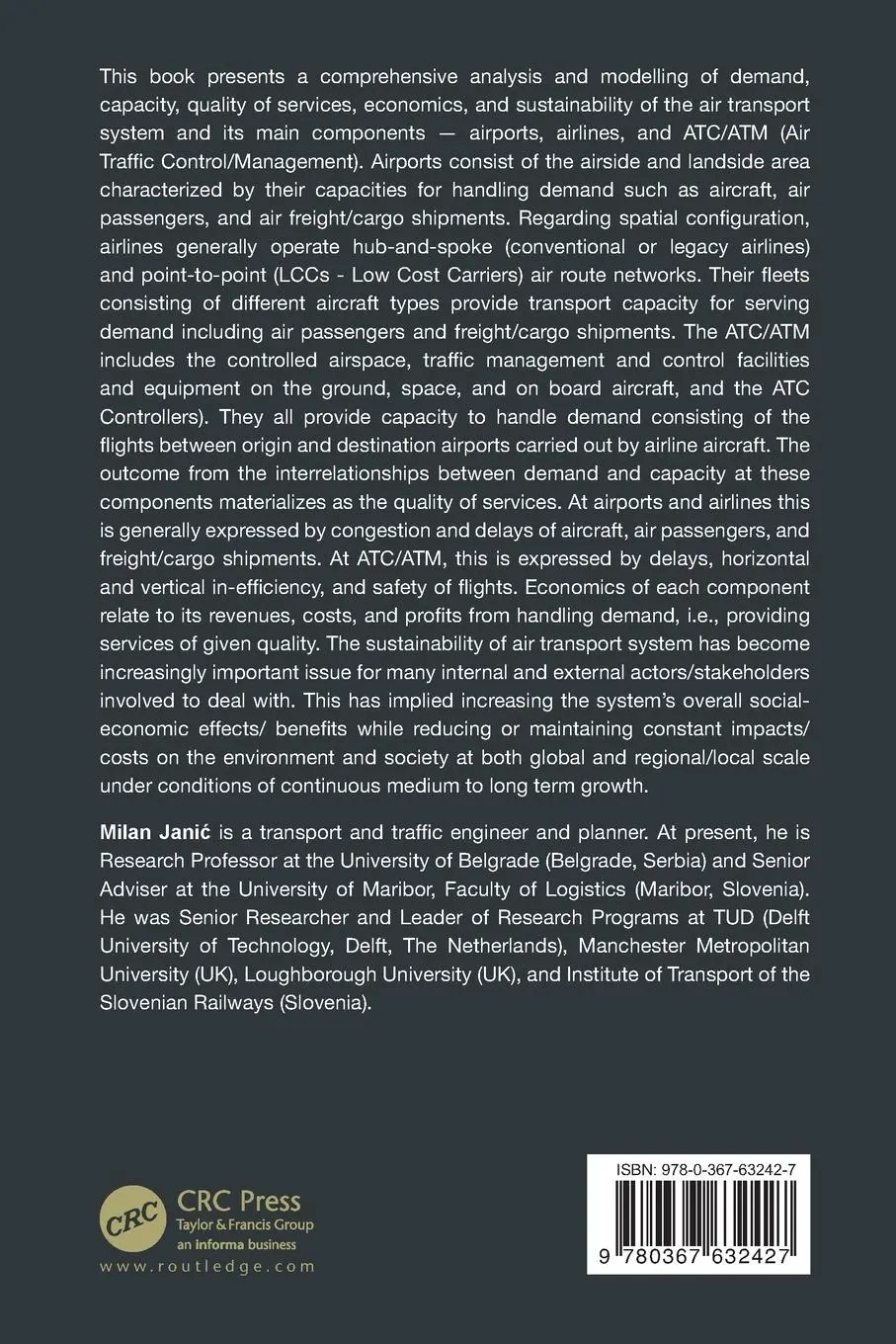 Rückseite: 9780367632427 | System Analysis and Modelling in Air Transport | Milan Janic | Buch