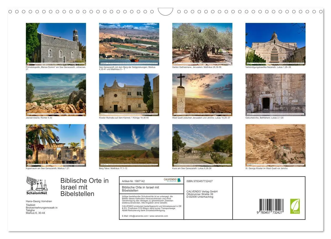 Bild: 9783457732427 | Biblische Orte in Israel mit Bibelstellen (Wandkalender 2026 DIN A3...