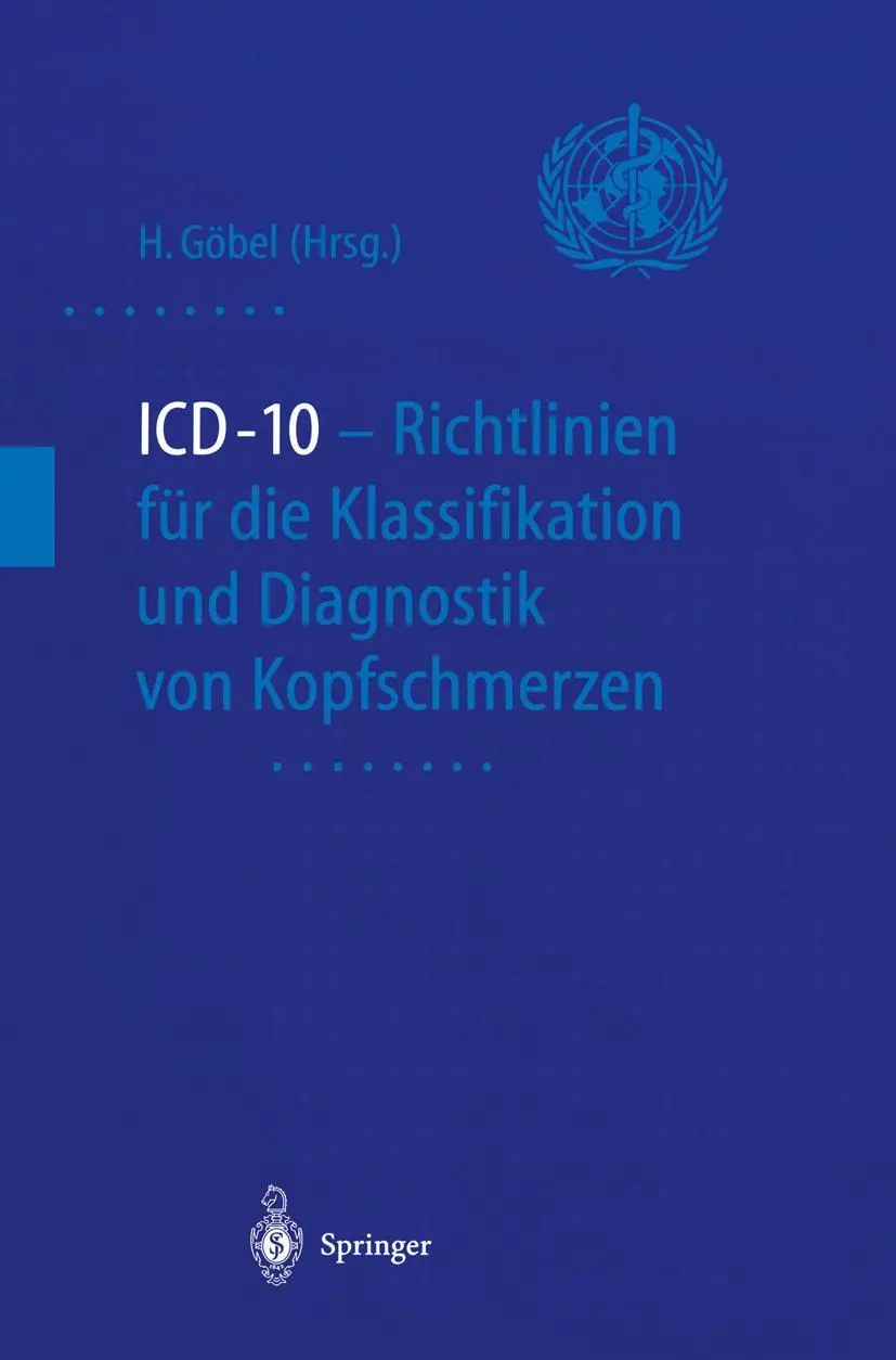 Cover: 9783540652427 | ICD-10 - Richtlinien für die Klassifikation und Diagnostik von...