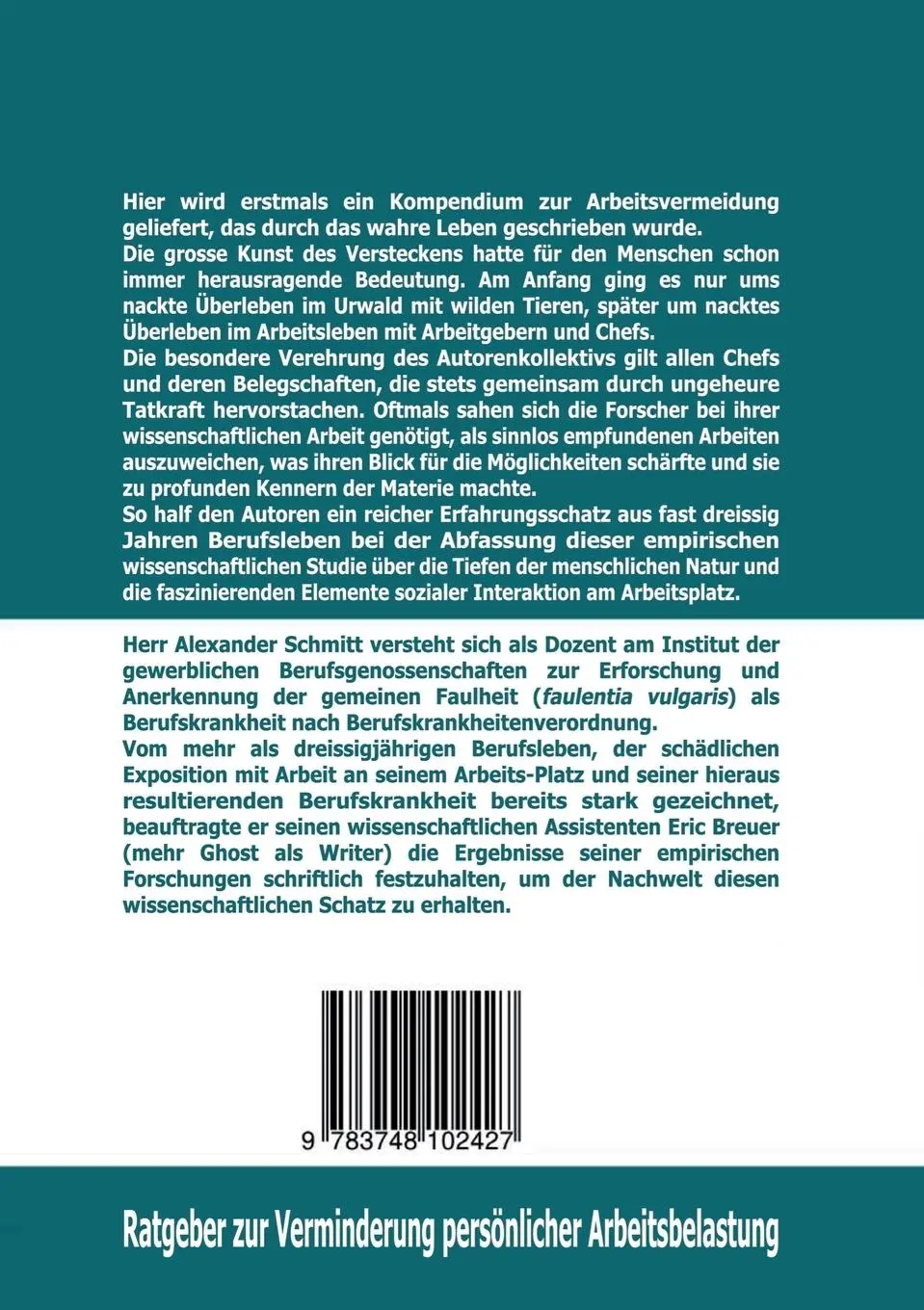 Rückseite: 9783748102427 | Die grosse Kunst des Versteckens | Alexander Schmitt (u. a.) | Buch