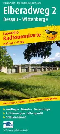 Cover: 9783899202427 | Radwanderkarte Elberadweg 02. Dessau - Wittenberge 1 : 50 000 | 2010