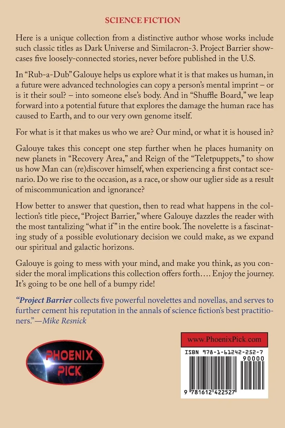 Rückseite: 9781612422527 | Project Barrier | Daniel F. Galouye | Taschenbuch | Englisch | 2016