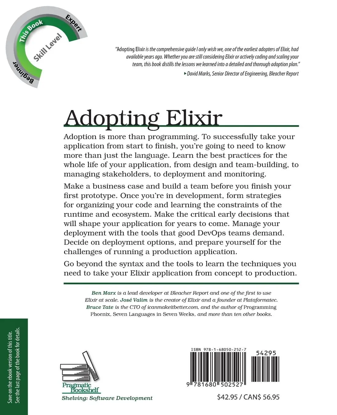 Rückseite: 9781680502527 | Adopting Elixir | Ben Marx | Taschenbuch | Einband - flex.(Paperback)