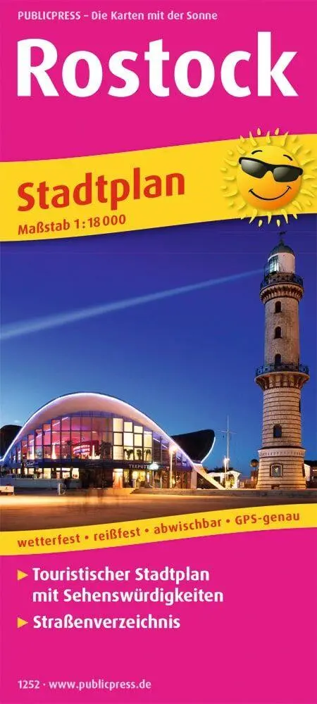 Cover: 9783961322527 | Rostock. Stadtplan 1:16 000 | (Land-)Karte | Stadtplan (PUBLICPRESS)