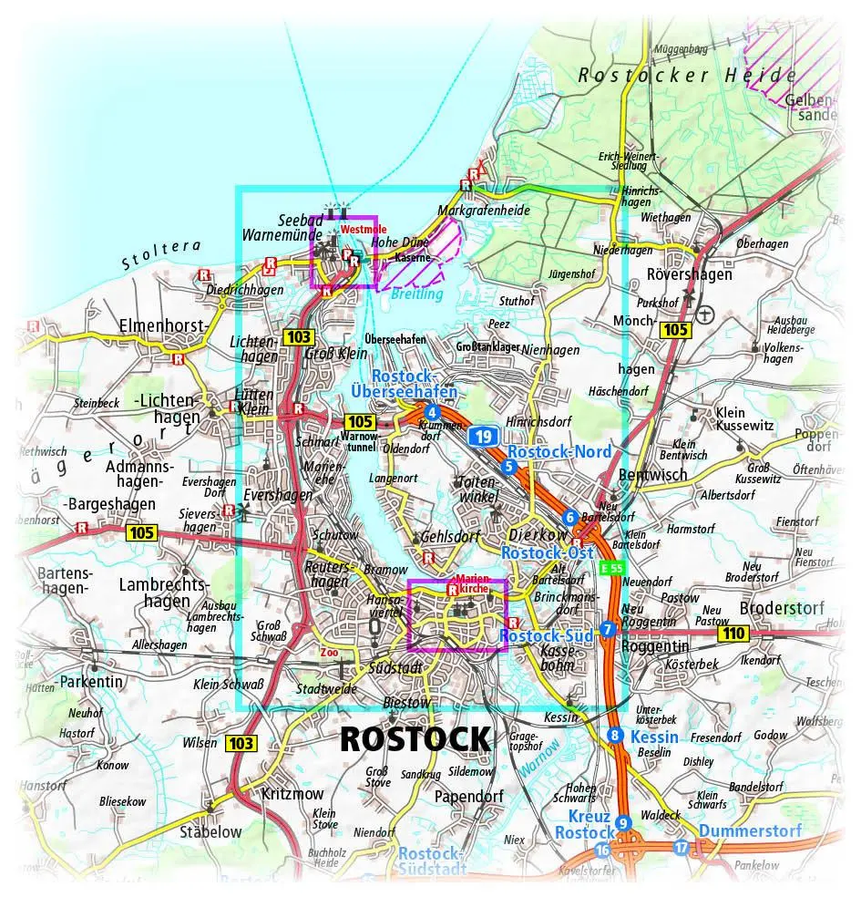 Bild: 9783961322527 | Rostock. Stadtplan 1:16 000 | (Land-)Karte | Stadtplan (PUBLICPRESS)