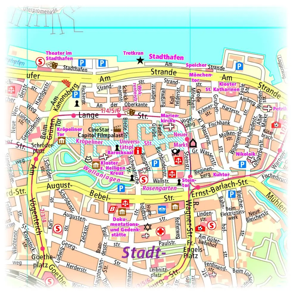 Bild: 9783961322527 | Rostock. Stadtplan 1:16 000 | (Land-)Karte | Stadtplan (PUBLICPRESS)