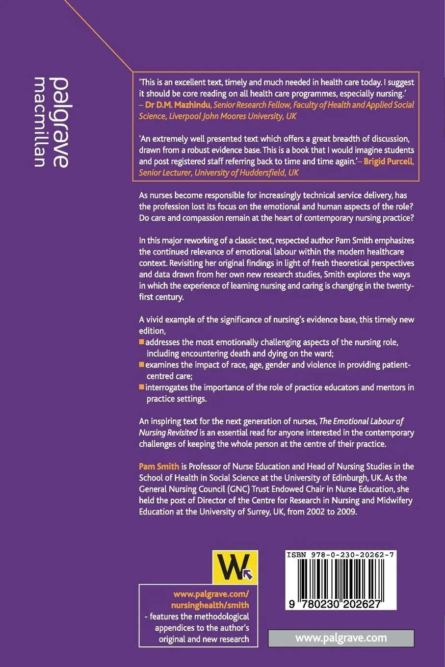 Rückseite: 9780230202627 | The Emotional Labour of Nursing Revisited | Can Nurses Still Care?